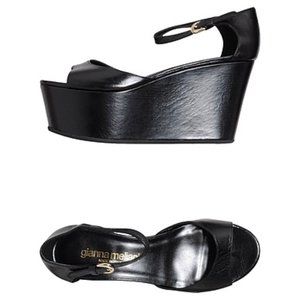 NIB $255‎ Giianna Meliani platform leather sandals. IT  40 US 9